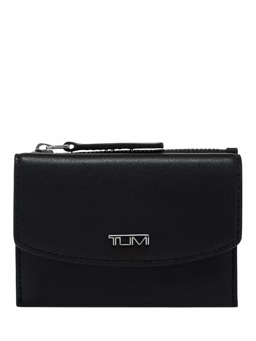 NEW TUMI women's flap card case in black
